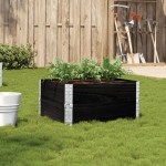 vidaXL Jardinieră de grădină, negru, 80x60 cm, lemn masiv pin vidaXL Jardinieră de grădină, negru, 80x60 cm, lemn masiv pin