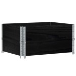 vidaXL Jardinieră de grădină, negru, 80x60 cm, lemn masiv pin vidaXL Jardinieră de grădină, negru, 80x60 cm, lemn masiv pin