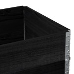 vidaXL Jardinieră de grădină, negru, 80x60 cm, lemn masiv pin vidaXL Jardinieră de grădină, negru, 80x60 cm, lemn masiv pin