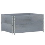 vidaXL Jardinieră de grădină, gri, 80x60 cm, lemn masiv pin vidaXL Jardinieră de grădină, gri, 80x60 cm, lemn masiv pin