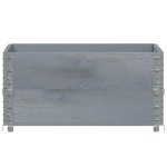 vidaXL Jardinieră de grădină, gri, 80x60 cm, lemn masiv pin vidaXL Jardinieră de grădină, gri, 80x60 cm, lemn masiv pin