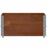 vidaXL Jardinieră de grădină, maro, 80x60 cm, lemn masiv de pin