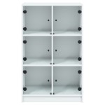 vidaXL Dulapuri înalte cu uși, alb, 68x37x109 cm, lemn prelucrat