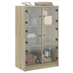 vidaXL Dulapuri înalte cu uși stejar sonoma 68x37x109cm lemn prelucrat