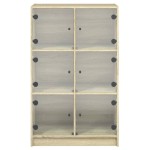 vidaXL Dulapuri înalte cu uși stejar sonoma 68x37x109cm lemn prelucrat