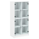 vidaXL Dulapuri înalte cu uși, alb, 68x37x142 cm, lemn prelucrat