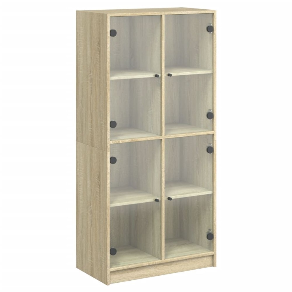 vidaXL Dulap înalt cu uși, stejar sonoma, 68x37x142 cm, lemn compozit