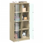 vidaXL Dulap înalt cu uși, stejar sonoma, 68x37x142 cm, lemn compozit vidaXL Dulap înalt cu uși, stejar sonoma, 68x37x142 cm, lemn compozit