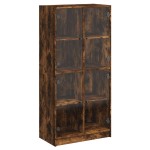 vidaXL Dulap înalt cu uși, stejar fumuriu, 68x37x142 cm, lemn compozit vidaXL Dulap înalt cu uși, stejar fumuriu, 68x37x142 cm, lemn compozit
