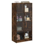 vidaXL Dulap înalt cu uși, stejar fumuriu, 68x37x142 cm, lemn compozit vidaXL Dulap înalt cu uși, stejar fumuriu, 68x37x142 cm, lemn compozit