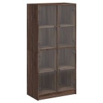 vidaXL Dulap înalt cu uși, stejar maro, 68x37x142 cm, lemn compozit vidaXL Dulap înalt cu uși, stejar maro, 68x37x142 cm, lemn compozit