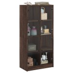 vidaXL Dulap înalt cu uși, stejar maro, 68x37x142 cm, lemn compozit vidaXL Dulap înalt cu uși, stejar maro, 68x37x142 cm, lemn compozit
