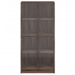 vidaXL Dulap înalt cu uși, stejar maro, 68x37x142 cm, lemn compozit vidaXL Dulap înalt cu uși, stejar maro, 68x37x142 cm, lemn compozit