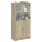 vidaXL Dulap înalt cu uși, stejar sonoma, 68x37x142 cm, lemn compozit vidaXL Dulap înalt cu uși, stejar sonoma, 68x37x142 cm, lemn compozit