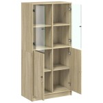 vidaXL Dulap înalt cu uși, stejar sonoma, 68x37x142 cm, lemn compozit vidaXL Dulap înalt cu uși, stejar sonoma, 68x37x142 cm, lemn compozit