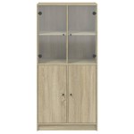 vidaXL Dulap înalt cu uși, stejar sonoma, 68x37x142 cm, lemn compozit vidaXL Dulap înalt cu uși, stejar sonoma, 68x37x142 cm, lemn compozit