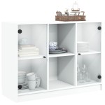 vidaXL Dulap, alb, 102x37x75,5 cm, lemn prelucrat