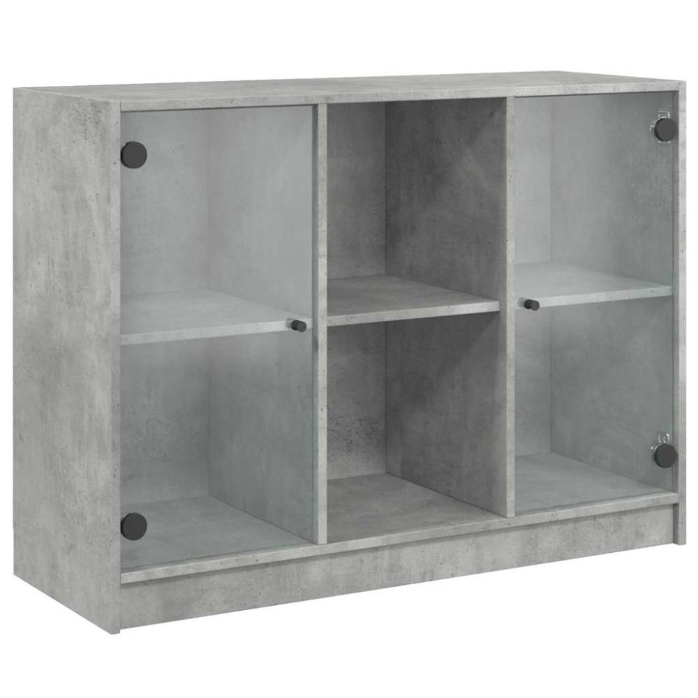 vidaXL Dulap, gri beton, 102x37x75,5 cm, lemn prelucrat