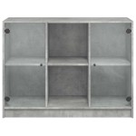 vidaXL Dulap, gri beton, 102x37x75,5 cm, lemn prelucrat