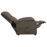 vidaXL Fotoliu cu ridicare, gri, piele ecologică vidaXL Fotoliu cu ridicare, gri, piele ecologică