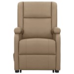 vidaXL Fotoliu cu ridicare pe verticală, cappuccino, piele ecologică vidaXL Fotoliu cu ridicare pe verticală, cappuccino, piele ecologică