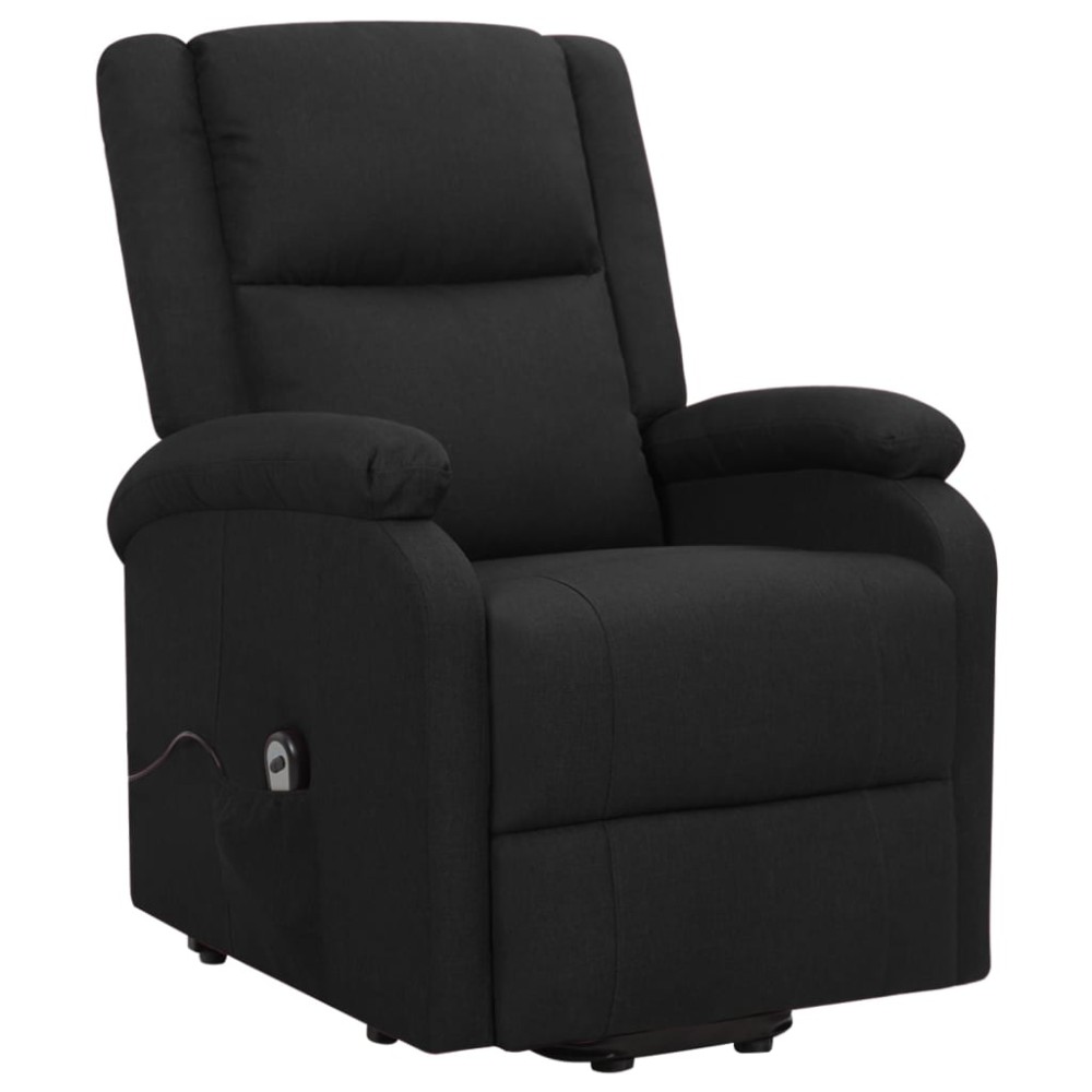 vidaXL Fotoliu cu ridicare, negru, material textil