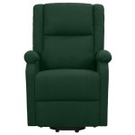 vidaXL Fotoliu cu ridicare, verde închis, material textil vidaXL Fotoliu cu ridicare, verde închis, material textil