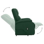 vidaXL Fotoliu cu ridicare, verde închis, material textil vidaXL Fotoliu cu ridicare, verde închis, material textil