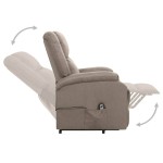 vidaXL Fotoliu cu ridicare, gri taupe, material textil vidaXL Fotoliu cu ridicare, gri taupe, material textil