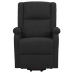 vidaXL Fotoliu de masaj cu ridicare, negru, material textil vidaXL Fotoliu de masaj cu ridicare, negru, material textil