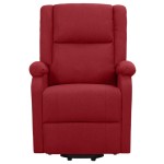 vidaXL Fotoliu de masaj cu ridicare, roșu vin, material textil vidaXL Fotoliu de masaj cu ridicare, roșu vin, material textil