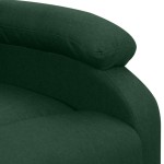 vidaXL Fotoliu de masaj cu ridicare, verde închis, material textil vidaXL Fotoliu de masaj cu ridicare, verde închis, material textil