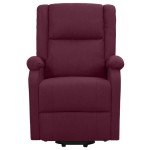 vidaXL Fotoliu de masaj cu ridicare, violet, material textil vidaXL Fotoliu de masaj cu ridicare, violet, material textil