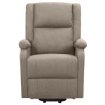 vidaXL Fotoliu de masaj cu ridicare, gri taupe, material textil vidaXL Fotoliu de masaj cu ridicare, gri taupe, material textil