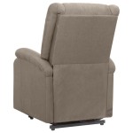 vidaXL Fotoliu de masaj cu ridicare, gri taupe, material textil vidaXL Fotoliu de masaj cu ridicare, gri taupe, material textil