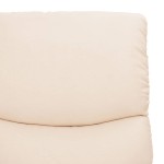 vidaXL Fotoliu cu ridicare, crem, material textil