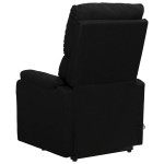 vidaXL Fotoliu de masaj cu ridicare, negru, material textil vidaXL Fotoliu de masaj cu ridicare, negru, material textil