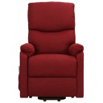 vidaXL Fotoliu de masaj cu ridicare, roșu vin, material textil vidaXL Fotoliu de masaj cu ridicare, roșu vin, material textil