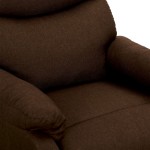 vidaXL Fotoliu de masaj cu ridicare, maro închis, material textil vidaXL Fotoliu de masaj cu ridicare, maro închis, material textil
