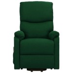 vidaXL Fotoliu de masaj cu ridicare, verde închis, material textil vidaXL Fotoliu de masaj cu ridicare, verde închis, material textil