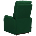 vidaXL Fotoliu de masaj cu ridicare, verde închis, material textil vidaXL Fotoliu de masaj cu ridicare, verde închis, material textil