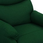 vidaXL Fotoliu de masaj cu ridicare, verde închis, material textil vidaXL Fotoliu de masaj cu ridicare, verde închis, material textil