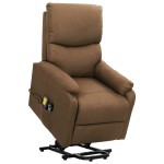 vidaXL Fotoliu de masaj cu ridicare, gri taupe, material textil vidaXL Fotoliu de masaj cu ridicare, gri taupe, material textil