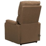 vidaXL Fotoliu de masaj cu ridicare, gri taupe, material textil vidaXL Fotoliu de masaj cu ridicare, gri taupe, material textil