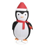 vidaXL Figurină pinguin decorativă Crăciun, LED, 180 cm, țesătură lux