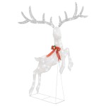 vidaXL Decorațiune ren zburător de Crăciun 120 LED alb rece& argintiu vidaXL Decorațiune ren zburător de Crăciun 120 LED alb rece& argintiu