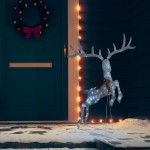 vidaXL Decorațiune ren zburător de Crăciun 120 LED alb rece& argintiu vidaXL Decorațiune ren zburător de Crăciun 120 LED alb rece& argintiu