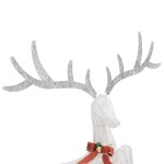 vidaXL Decorațiune ren zburător de Crăciun 120 LED alb rece& argintiu vidaXL Decorațiune ren zburător de Crăciun 120 LED alb rece& argintiu