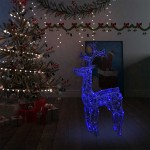 vidaXL Decorațiune de Crăciun ren, 90 leduri, 60x16x100 cm, acril vidaXL Decorațiune de Crăciun ren, 90 leduri, 60x16x100 cm, acril