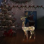 vidaXL Decorațiune de Crăciun ren 140 LED-uri colorat 120 cm acril vidaXL Decorațiune de Crăciun ren 140 LED-uri colorat 120 cm acril